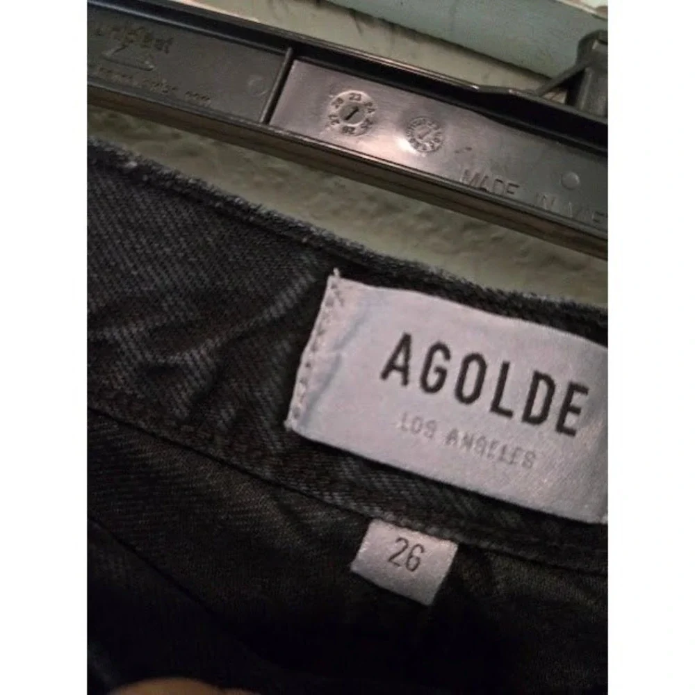 Agolde‎ Black Skinny Jeans with Raw Edge Bottom